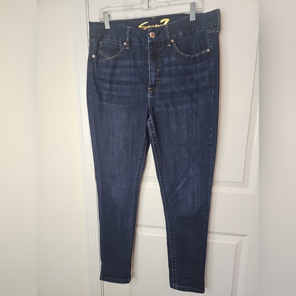 Dark Blue Women’s Jeans - Classic Stretch Skinny Size 14